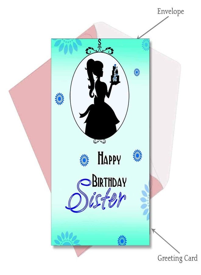 Alwaysgift Happy Birthday To My Best Sister Greeting Card & Golden Rose Hamper, Birthday Card for Sister, Birthday Cards for Girl, Birthday Card for Women, Happy Birthday Note Card - Image 2